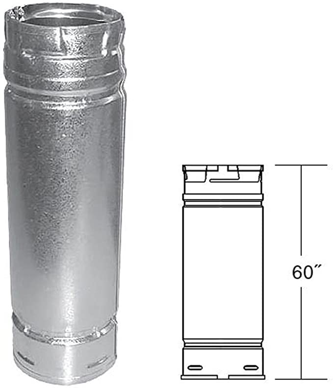 Duravent 3" x 60" Straight Length Chimney Pipe 3PVP-60