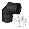 Duravent 3" PelletVent Pro Black 90 Degree Elbow 3PVP-E90B