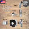 Duravent 3 inch Pellet Stove Piping Kit - Silver / No Elbow
