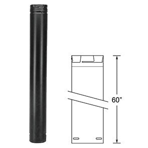 Duravent 3" x 60" Straight Chimney Pipe Black 3PVP-60B