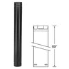 Duravent 4" x 60" Straight Chimney Pipe Black 4PVP-60B