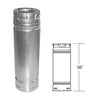 Duravent 4" x 36" PelletVent Pro Galvalume Pellet Stove Chimney Pipe 4PVP-36