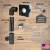 ComfortBilt 4 inch Pellet Stove Piping Kit With 90 Elbow- Black Matte
