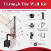 Through The Wall Kit for 6" Inner Diameter Chimney Pipe with Flat Top Chimney Cap