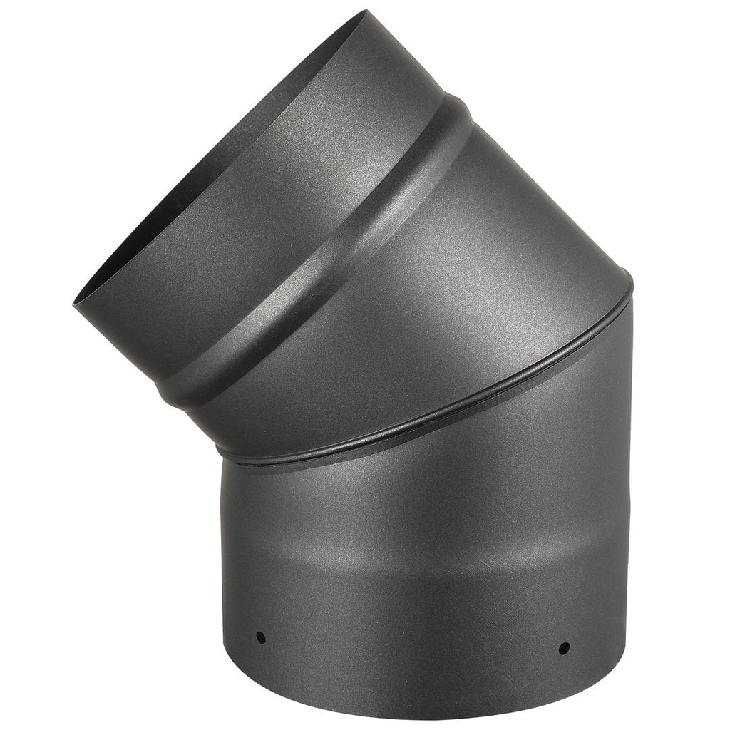 AllFuelHST 45 Degree Elbow for 8" Diameter Single Wall Black Stove Pipe