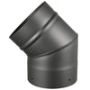 AllFuelHST 45 Degree Elbow for 8" Diameter Single Wall Black Stove Pipe