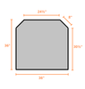 ComfortBilt Flatwall Hearth Pad - Pewter Rock