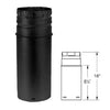 Duravent 4" x 18" Adjustable Straight Chimney Pipe Black 4PVP-18AB