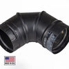 Duravent 3" PelletVent Pro Black 90 Degree Elbow 3PVP-E90B