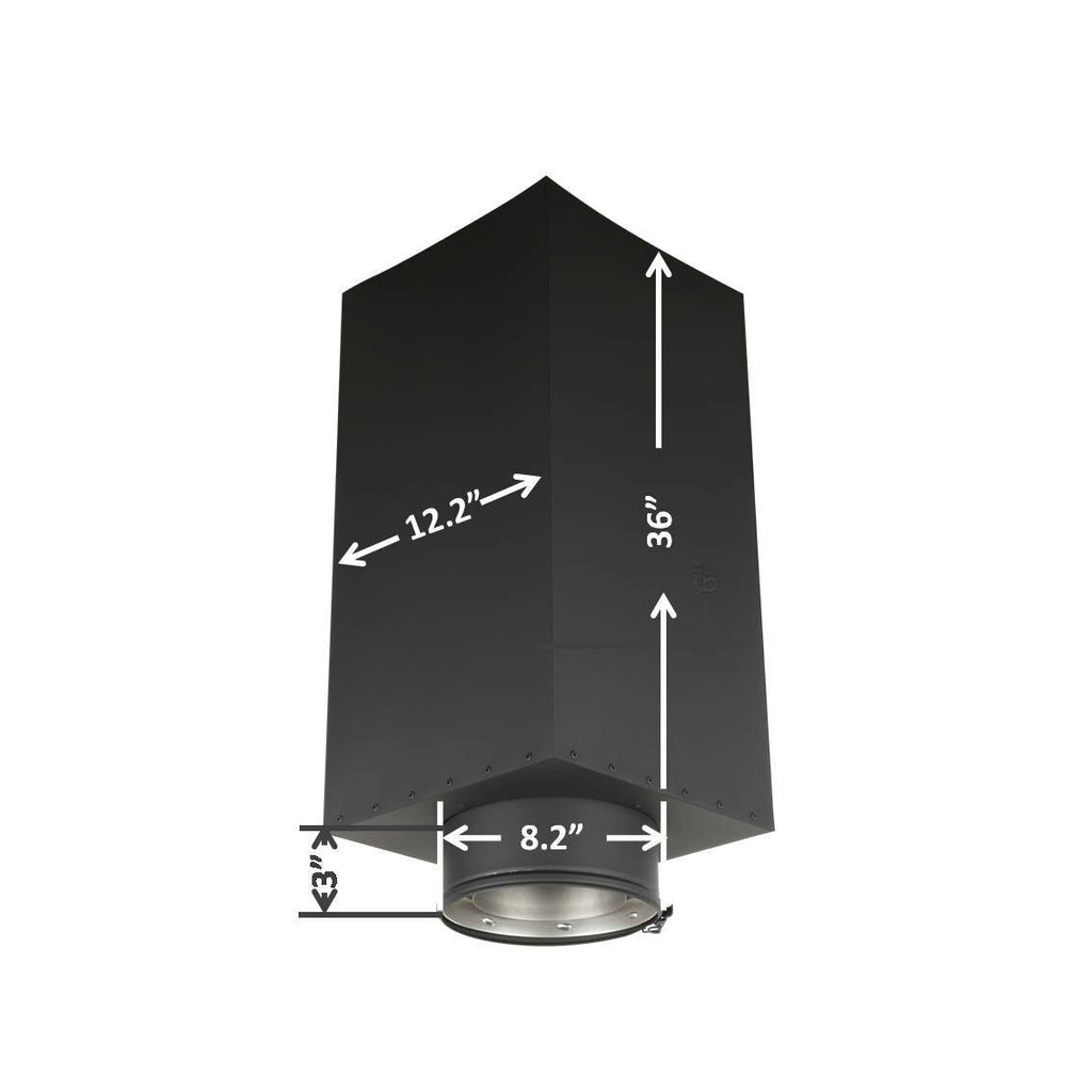 AllFuelHST 36" Square Ceiling Support Box for 6" Inner Diameter Chimney Pipe